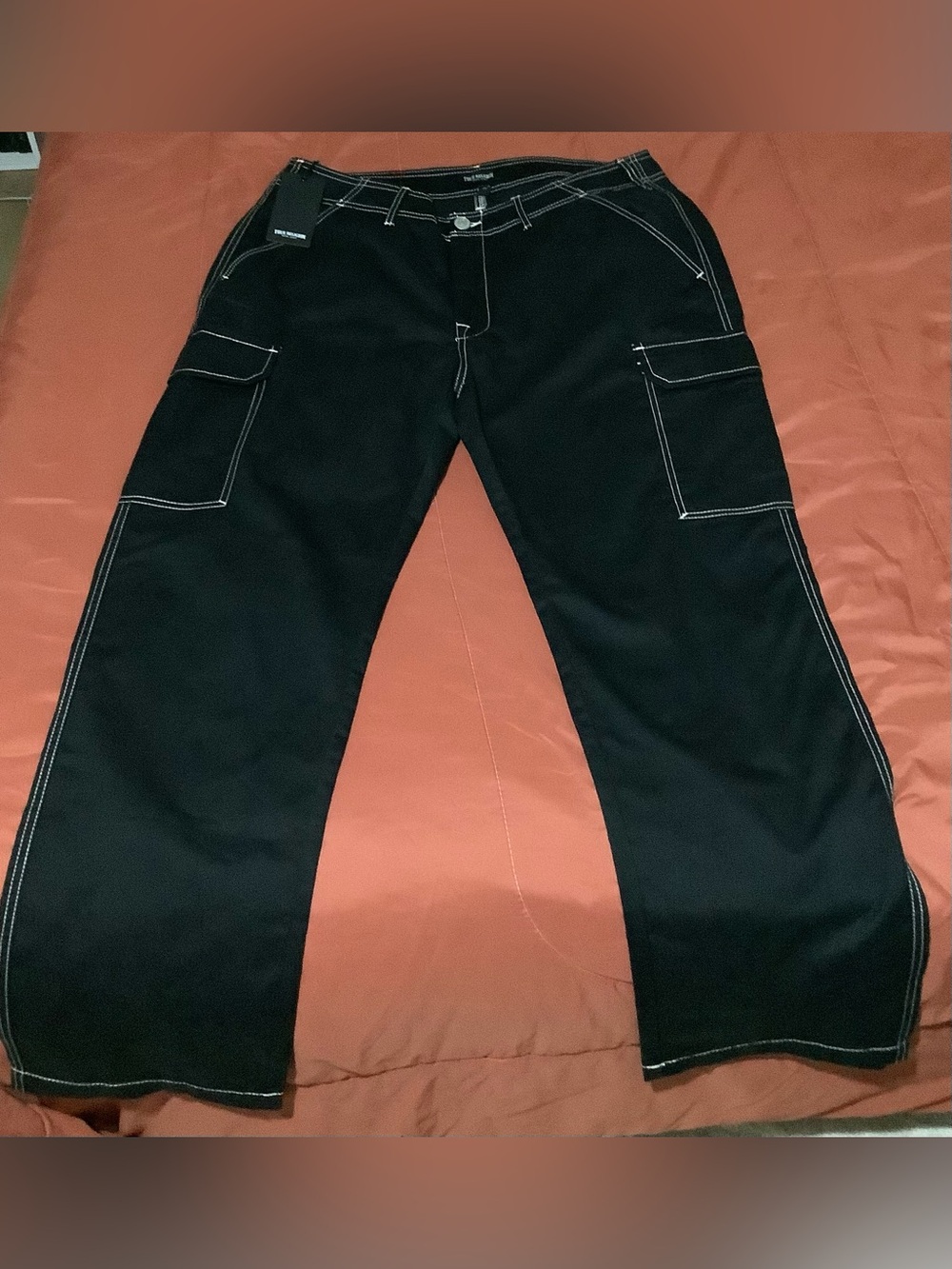 True Religion Cargo Pants Jet Black Men’s 36
